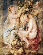 Peter Paul Rubens Ceres and Two Nymphs with a Cornucopia painting